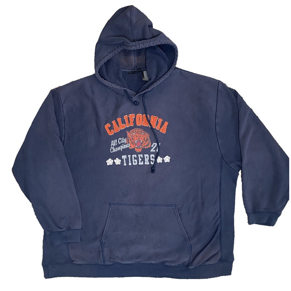 No Boundaries Hoodie Mens Sz 3X VINTAGE Casual Athleisure Pullover Blue Sweater - Picture 1 of 9